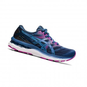 Dámské Běžecké Boty Asics GEL-NIMBUS 23 Široké Tmavě Blankyt | 3862-QLEJW