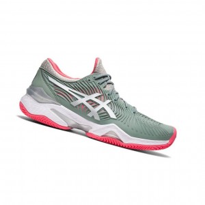 Dámské Tenisové Boty Asics COURT FF 2 Olivy Zelené | 8502-NMKEQ