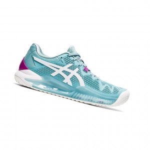 Dámské Tenisové Boty Asics GEL-Resolution 8 Blankyt Bílé | 3075-RLISP