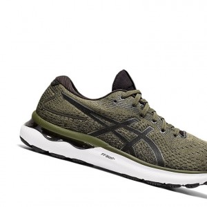 Pánské Běžecké Boty Asics GEL-NIMBUS 24 Olivy Zelené | 8145-HBMKW