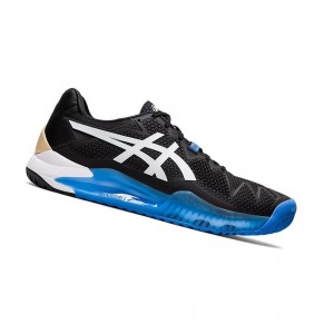 Pánské Tenisové Boty Asics GEL-Resolution 8 Černé Bílé | 1683-SBEMJ