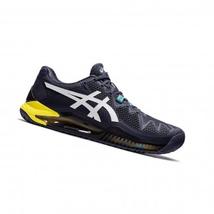 Pánské Tenisové Boty Asics GEL-Resolution 8 Indigo Bílé | 9207-SNDWM