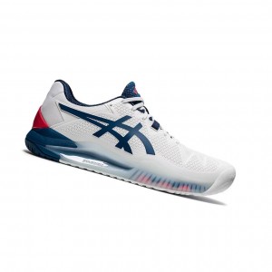 Pánské Tenisové Boty Asics GEL-Resolution 8 Bílé Blankyt | 6543-GOJVI