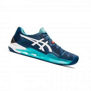 Pánské Tenisové Boty Asics GEL-Resolution 8 Bílé | 8476-NYHML