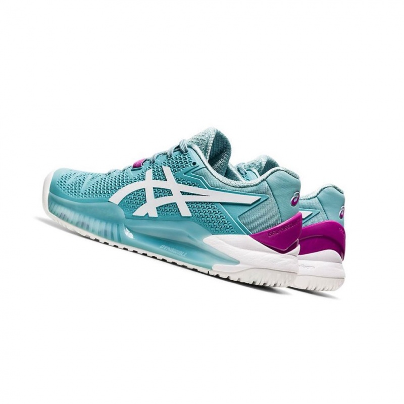 Dámské Tenisové Boty Asics GEL-RESOLUTION 8 Široké Tyrkysové | 4872-KPNWL