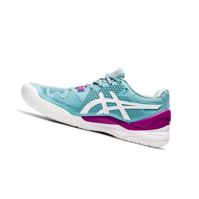 Dámské Tenisové Boty Asics GEL-RESOLUTION 8 Široké Tyrkysové | 4872-KPNWL