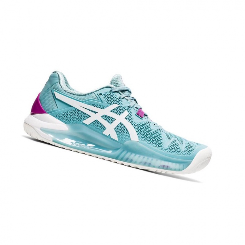 Dámské Tenisové Boty Asics GEL-RESOLUTION 8 Široké Tyrkysové | 4872-KPNWL