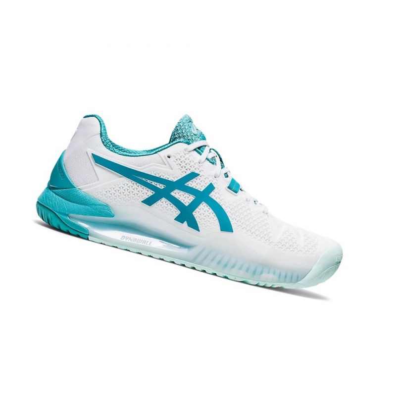 Dámské Tenisové Boty Asics GEL-RESOLUTION 8 (D) Bílé | 8259-ZQGIO