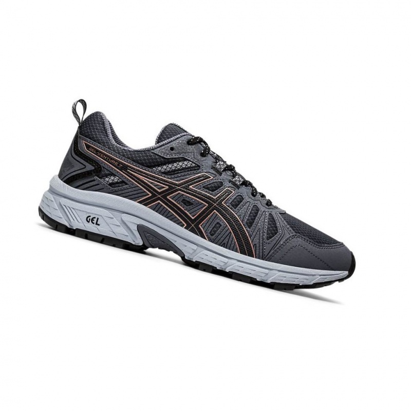 Dámské Trailové Běžecké Boty Asics GEL-VENTURE 7 Černé | 9056-UVLZP