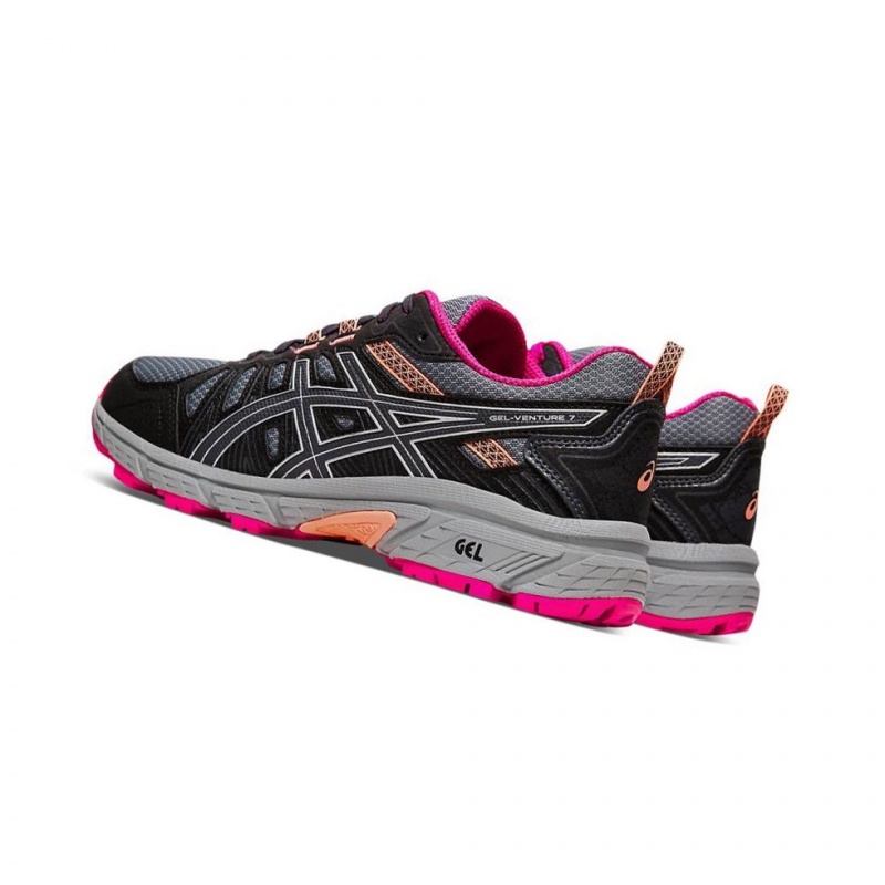 Dámské Trailové Běžecké Boty Asics GEL-VENTURE 7 Trailové Černé | 9637-PRMGW