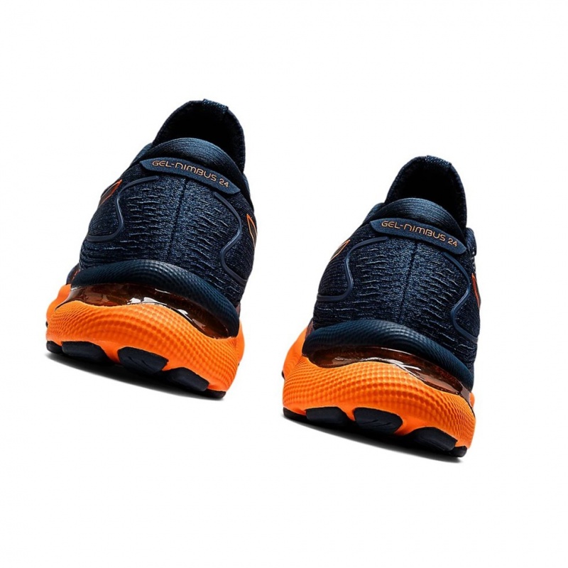 Pánské Běžecké Boty Asics GEL-NIMBUS 24 Blankyt Oranžové | 2309-ZTLQR