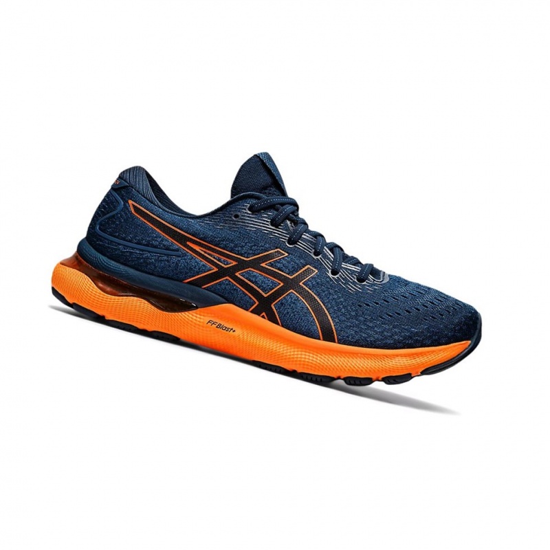 Pánské Běžecké Boty Asics GEL-NIMBUS 24 Blankyt Oranžové | 2309-ZTLQR