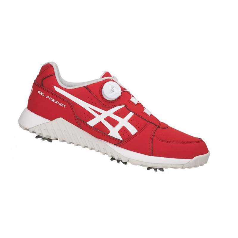 Pánské Golfové Boty Asics GEL-PRESHOT BOA Červené Bílé | 9328-RGPYQ