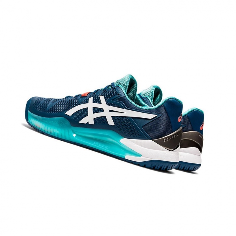 Pánské Tenisové Boty Asics GEL-Resolution 8 Bílé | 8476-NYHML