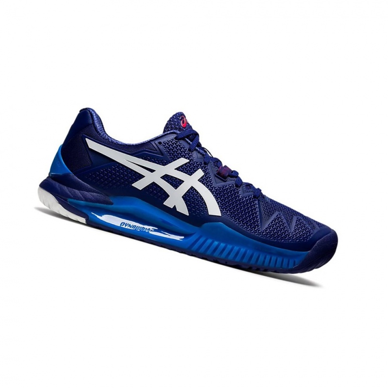 Pánské Tenisové Boty Asics GEL-Resolution 8 Blankyt Bílé | 2934-VOAMG